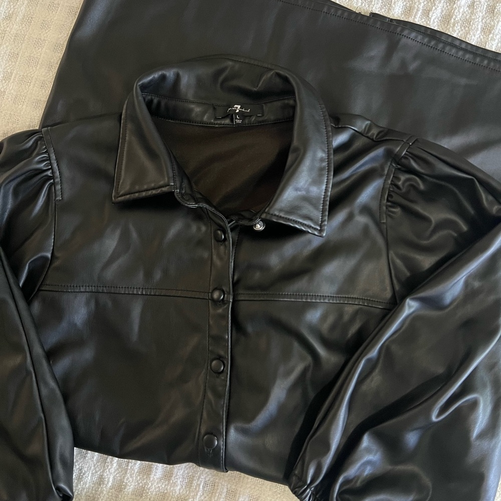 Seven Of All Men Kind Black Leather Mini Dress ✨📸